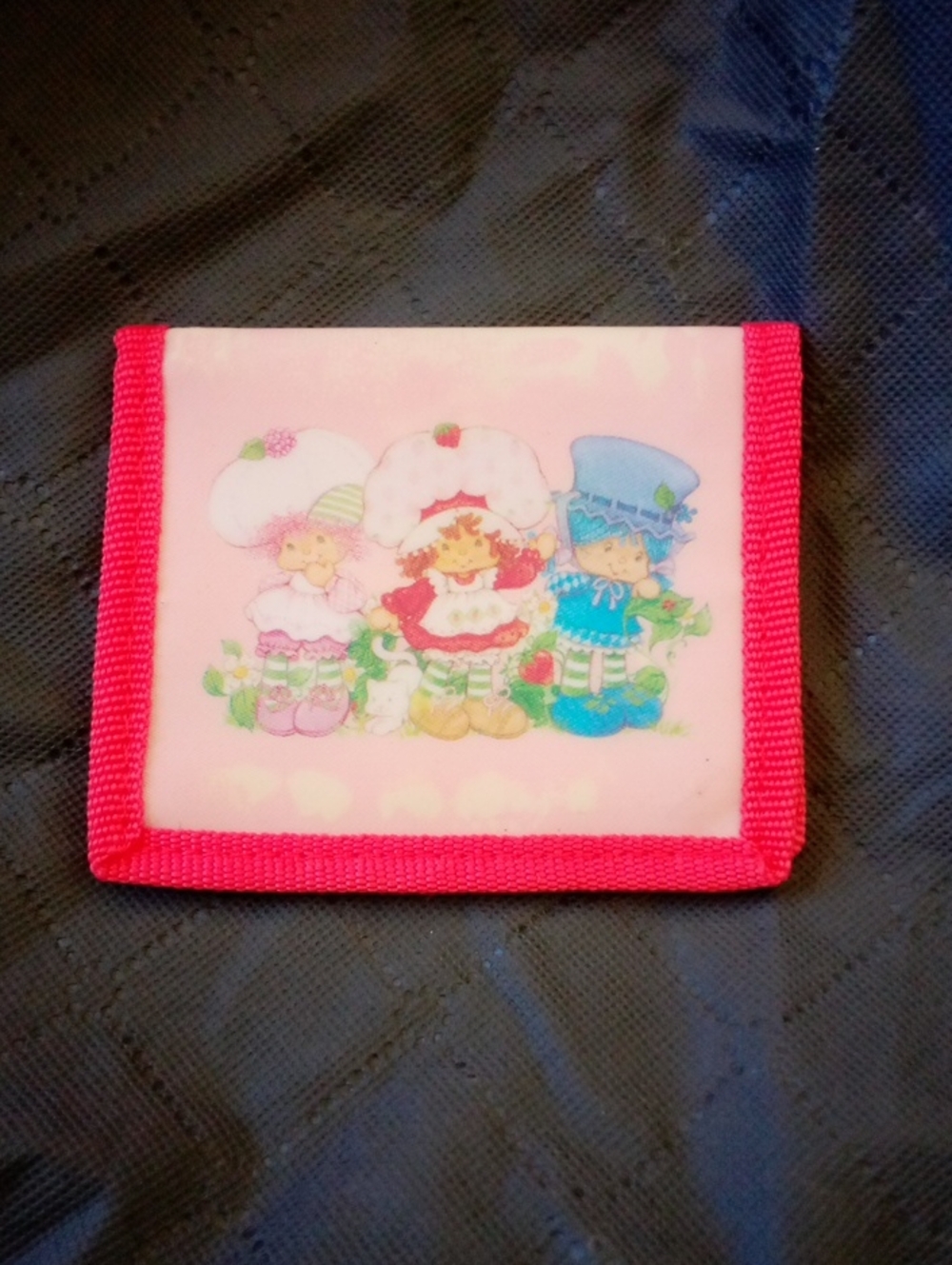 Kids Pink Strawberry Illustration Wallet - Unbranded